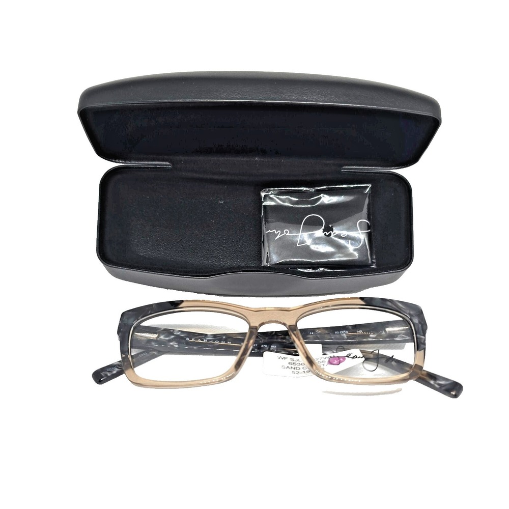 Sean John WF SJLO6027WM Sand Crystal Eyeglass Frames 52 19 145 with case